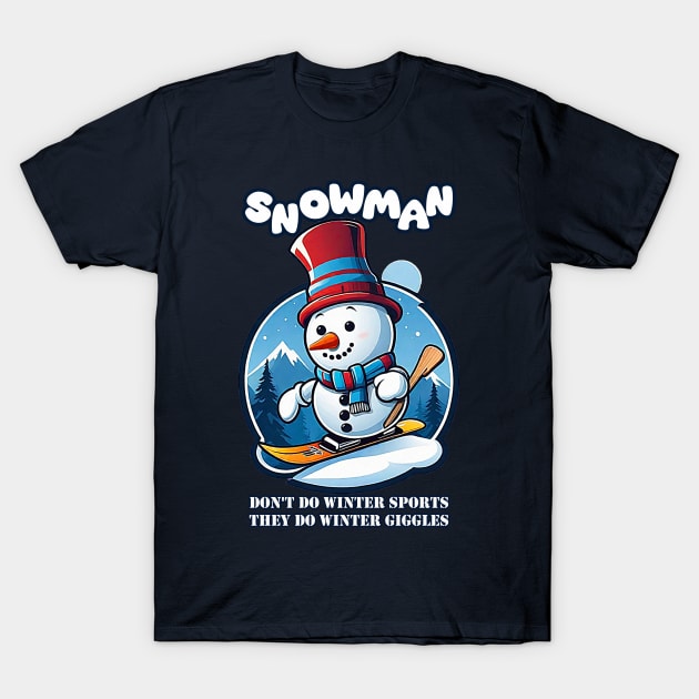 snowman T-Shirt by AOAOCreation